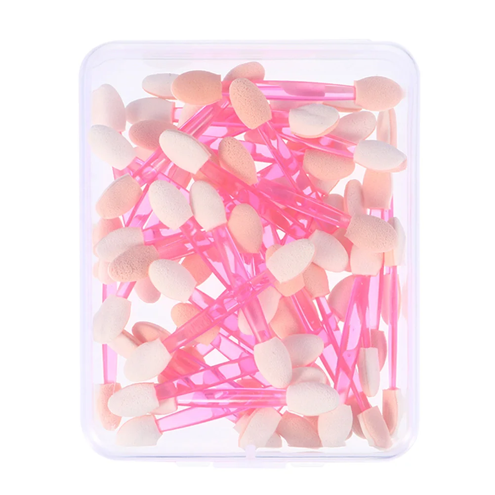 50 strumenti per il trucco degli occhi, bastoncini per ombretti in plastica, punte in lattice morbido per donne, viaggi d'affari, vacanze, festival