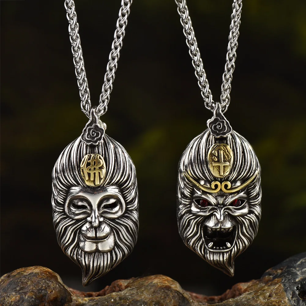 

Подвеска в виде головы обезьяны Wukong, но мощное ретро-колье для мужчин и женщин