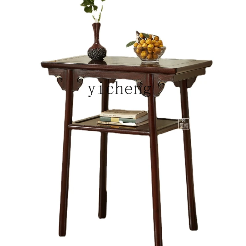 

Yy Rosewood Furniture Red Sandalwood Rolling Cloud Double-Layer Flat Head a Long Narrow Table with Drawer Board Side Table