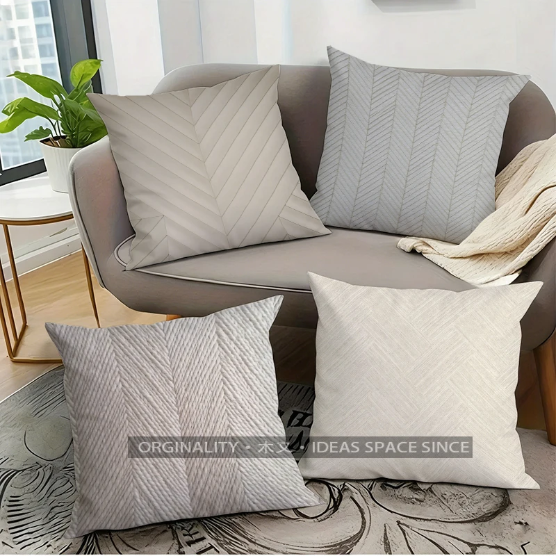 Chevron Pattern Pillow Covers Pattern Cushion Cover Suitable for Sofa Bedroom Car Pillow Cover