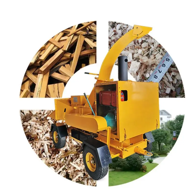 Electric Mobile Garden Branch Crusher Forestry Machinery for Efficient Branch Management