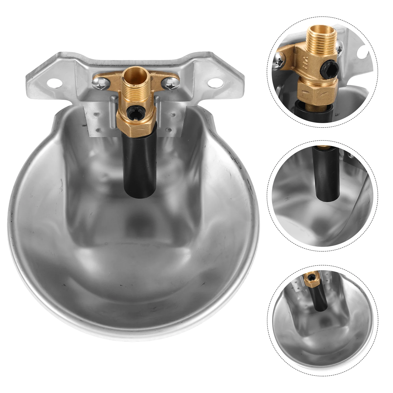 

Automatic Water Dispenser Stainless Steel Livestock Drinking Bowl Farm Cow Horse Sheep Pig Chicken Waterer Cattle Container