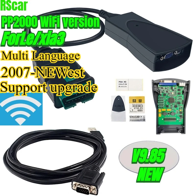 2025 WIfi USB Version PP2000 V9.150 V9.85 Professional Diagnostic Tools ForLexia3 OBD2 Diagbox for Citroen/Peugeot  Auto Scanner