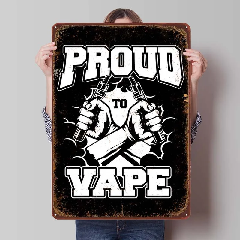 Vape Vaper Vaping Rusty Metal Poster Tinplate Sign Elf Bar Decor Home Decoration Accessories Club America Room Decor Aesthetics