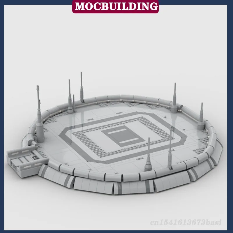 MOC 우주 전쟁 모듈식 착륙 플랫폼 빌딩 모델, 빌딩 블록 조립, 영화 컬렉션 장난감 선물, DIY