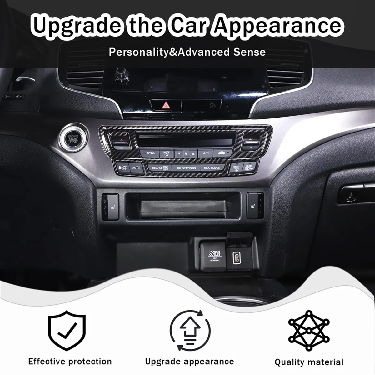 إطار وحدة التحكم المركزية في السيارة ، زخارف إطار تكييف الهواء ، زر هوندا التجريبي ، من من من من من من ؟ ؟ ، Ridgeline من ؟ ، جواز سفر من ؟