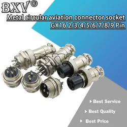 1Set GX16 2/3/4/5/6/7/8/9 Pin Male & Female 16mm Ibuw Metal Circular Aviation Connector Socket Plug 2Pin 3Pin 4Pin 5Pin 6Pin