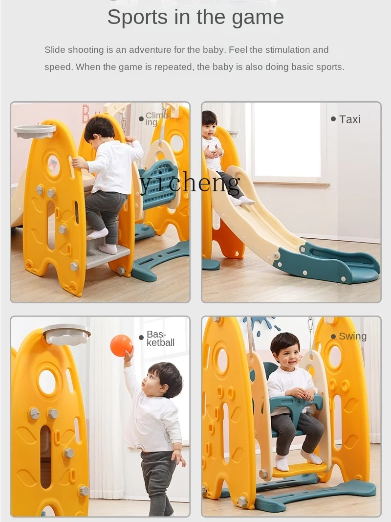 Tobogán multifuncional para niños, combinación de columpio para interiores, hogar, bebé grande, familia, XL