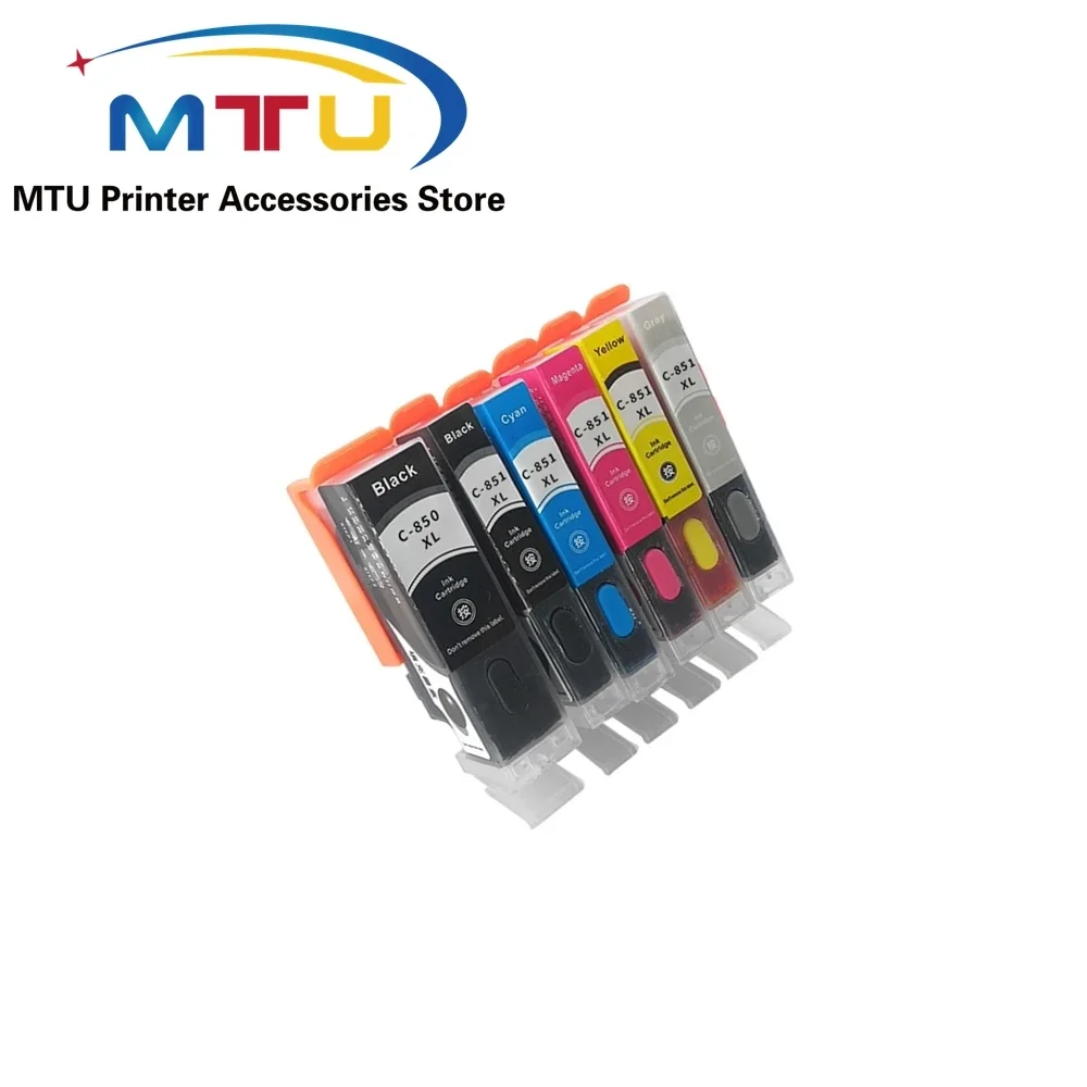 1Set PGI-850 CLI-851 Refillable Ink Cartridge for Canon PIXMA MG5480 MG6822 MG7720 TS5020 TS6020 TS8020 TS9020 MG5580 IX6880