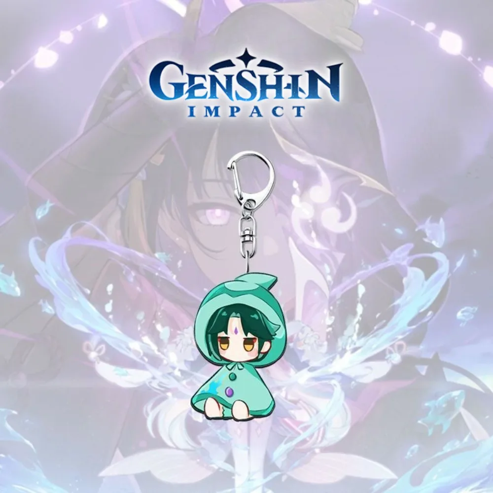1/3Pcs Genshin Impact Game Merch Keychain Kaedehara Kazuha Wanderer‌‌ Xiao Backpack Key Decoration Pendant Holiday Gift for Fan