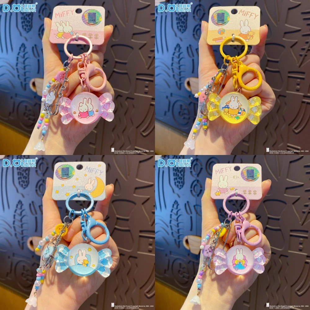 Miffy pingente série de doces chaveiro bonito dos desenhos animados melhor amigo presente de aniversário pequeno saco de presente pingente presente kawaii