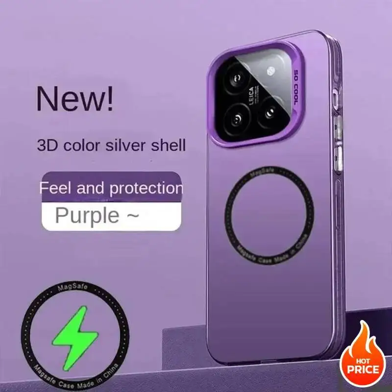 حافظة لهاتف Xiaomi 15T Pro 17 14T بسيطة من الأكريليك المغناطيسي المتجمد صديقة للبشرة ومضادة للسقوط لهاتف Xiaomi 15 14 T Pro Funda #6