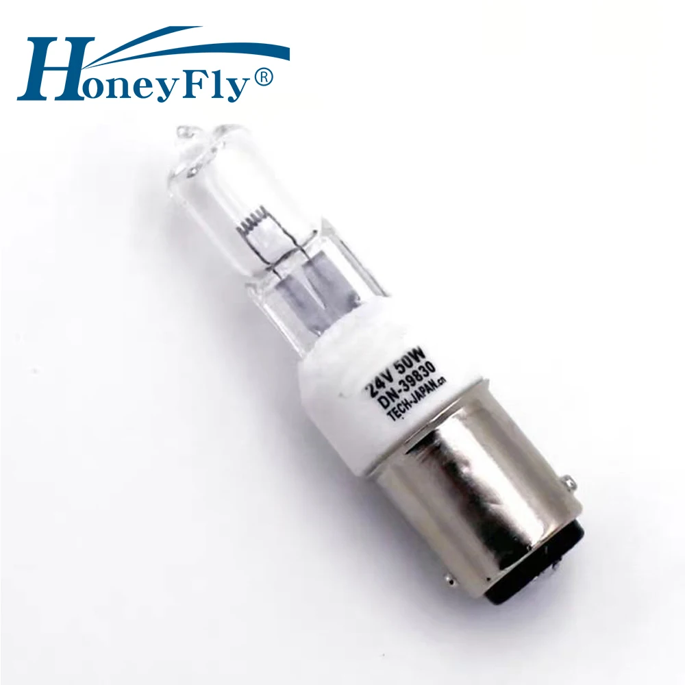 

Бестеневая хирургическая лампа HoneyFly BA15D, 24 В, 50 Вт, 3100 К, рабочая медицинская лампа для медицинских инструментов Daikyo 24 В/50 постоянного тока/41 мл