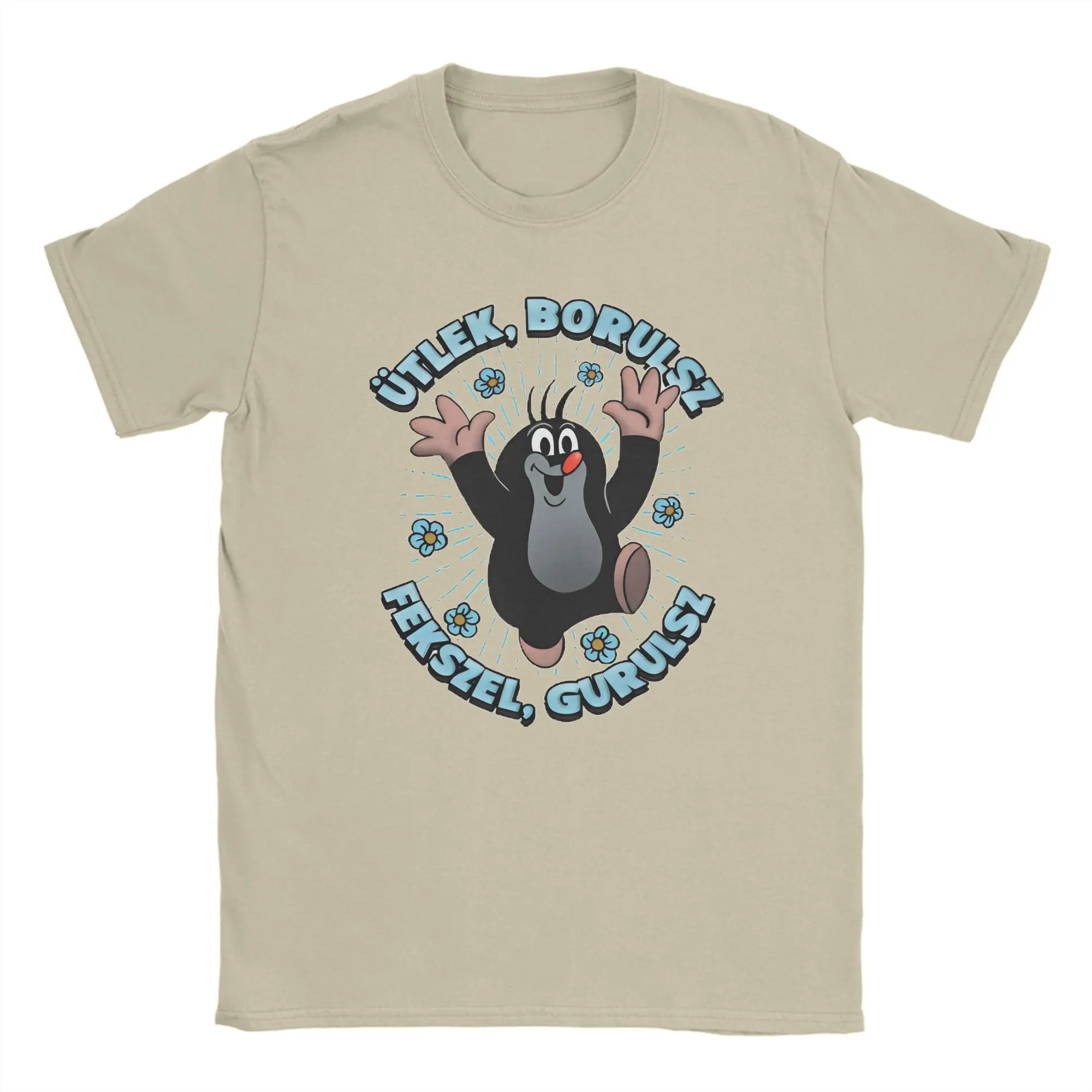 

Мужские футболки «Маленький крот» с рисунком аниме, футболки с юмором и короткими рукавами, футболки с круглым вырезом, 100% хлопок, Новое поступление, одежда