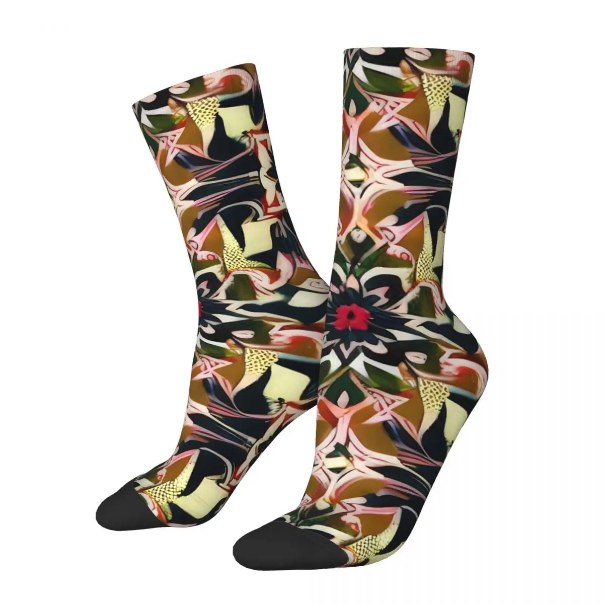 Beauty Baroque Socks Abstract Floral Novelty Stockings Women Medium Soft Outdoor Socks Autumn Pattern Anti Slip Socks