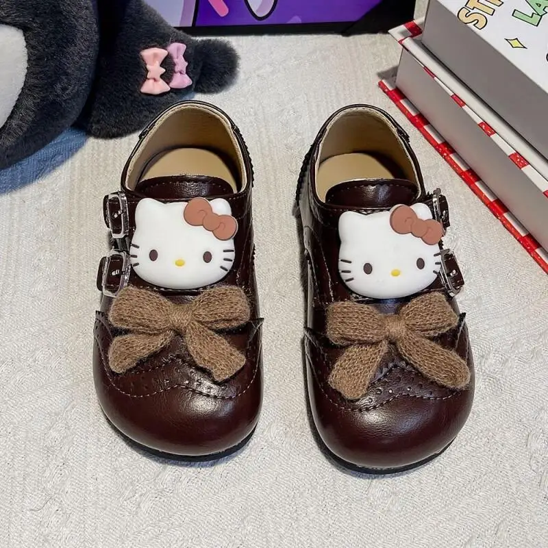 مرحبا كيتي سانريو فتاة الشتاء أحذية عالية معزول أحذية الأطفال حذاء صبي الفتيات الأحذية الفتيات المنزل الرضع الفتيان الأحذية الجلدية
