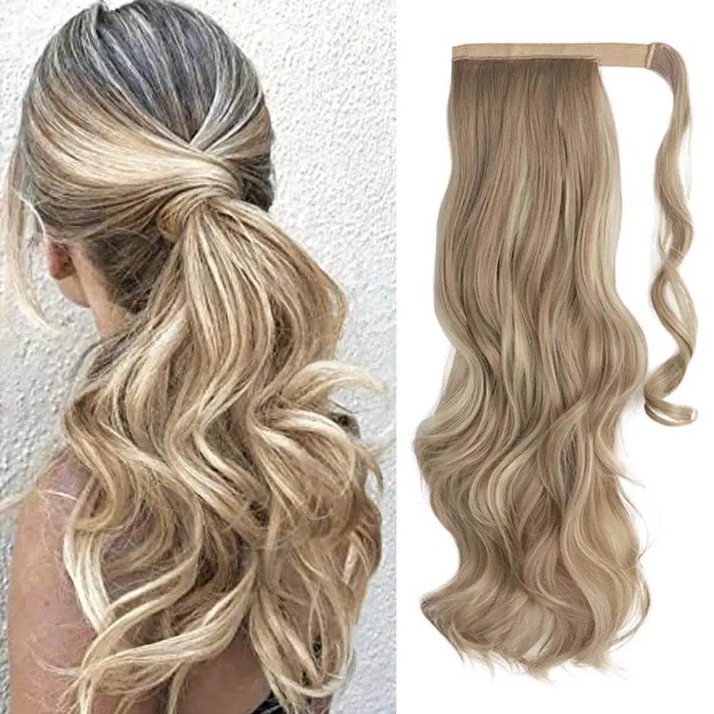 Heat Resistant Ponytail Extension Women Ponytail Wig Natural Looking Wavy Ponytail Extension High Temperature Fiber Hairpiece
