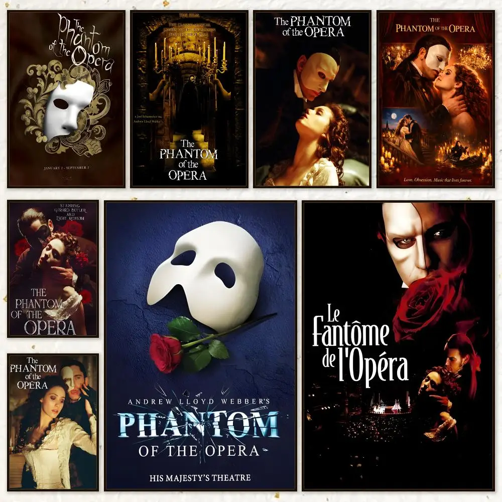 Group The Phantom of the Opera Poster HD Waterproof Wall Art Posters Self Adhesive Bedroom Living Room Home Decor Gift