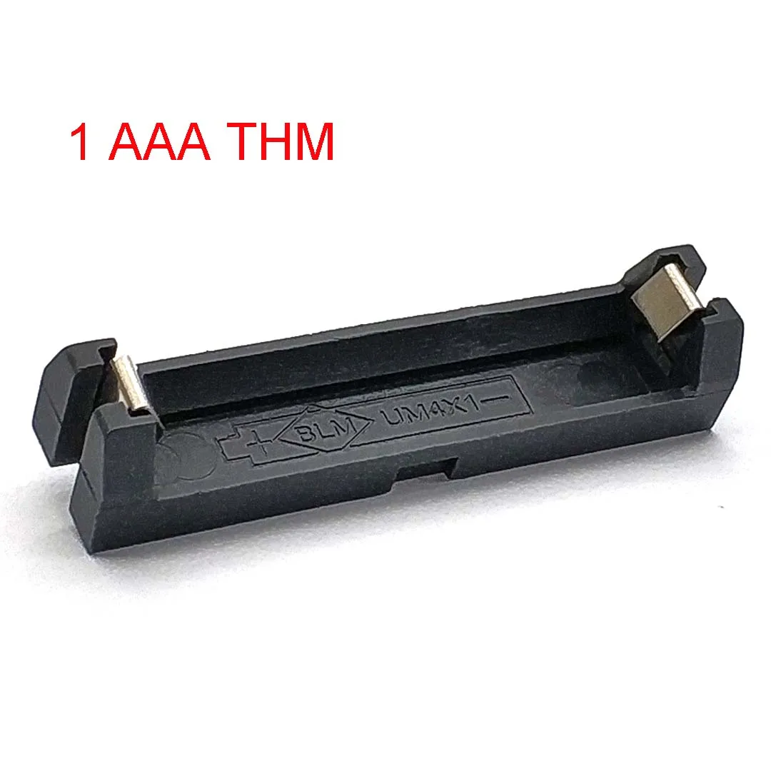 1/2 Slot AAA THM Durchgangsloch-Batteriehalter 7 # Batteriegehäuse mit Stiftkontakt, PA-Nylon, vergoldete Kontakte, DC 1,5 V, Batterie nicht enthalten – Detail 1