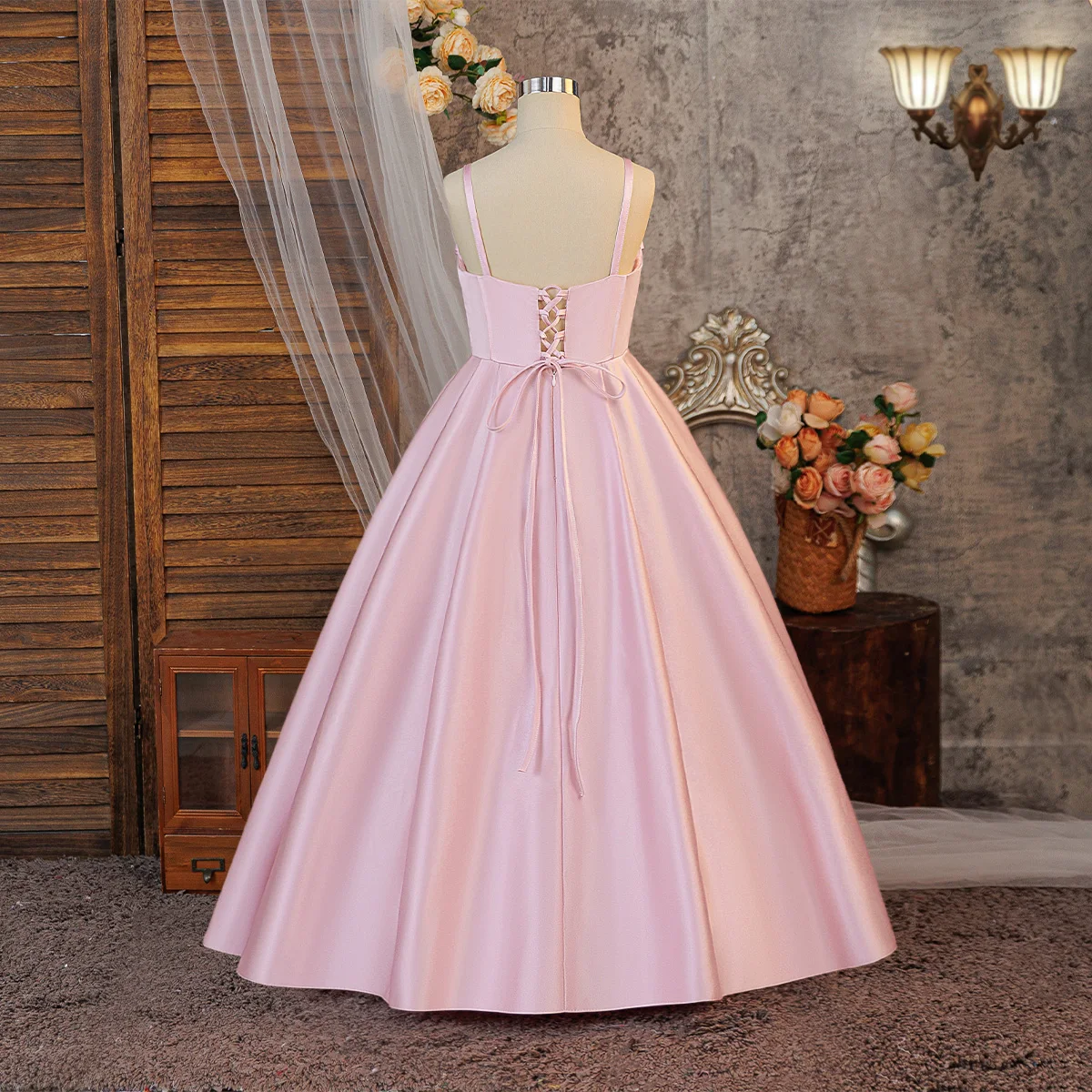 Summer Baptism Bridesmaids Party Girls Dresses Elegant Wedding Birthday Evening Princess Dress Girl First Communion Prom Costume