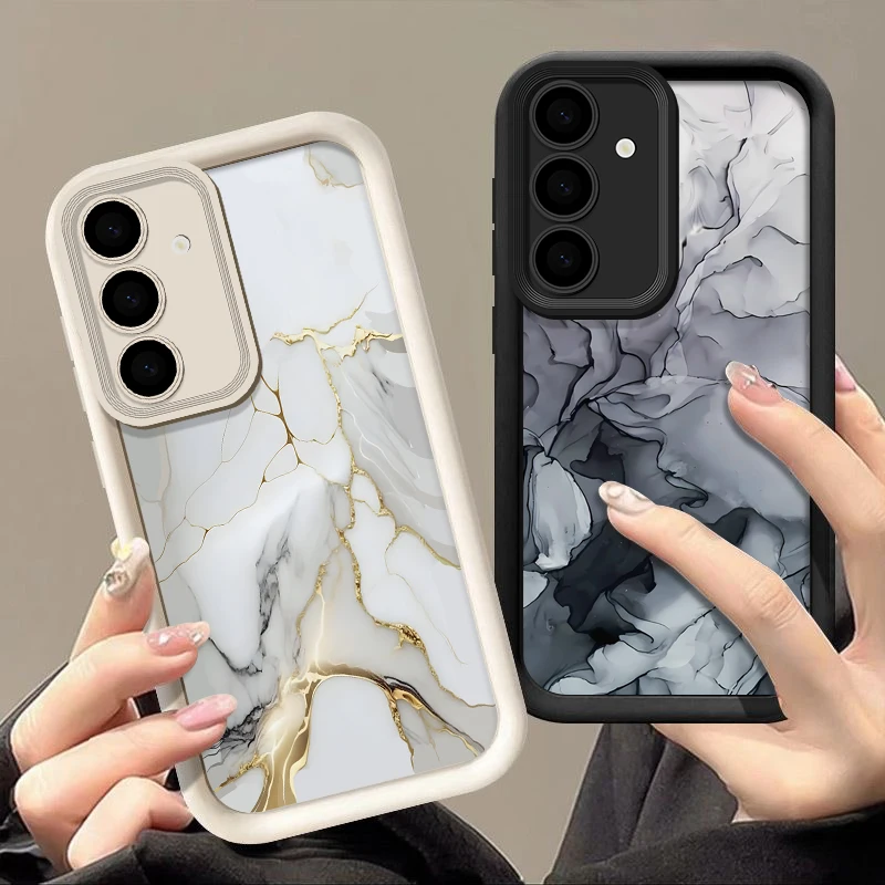 Etui na telefon z marmurowym wzorem do Samsung Galaxy S24 S23 S22 Ultra Plus S21 S23 FE A55 A54 A53 5G Wstrząsoodporna miękka silikonowa osłona TPU — zdjęcie 4