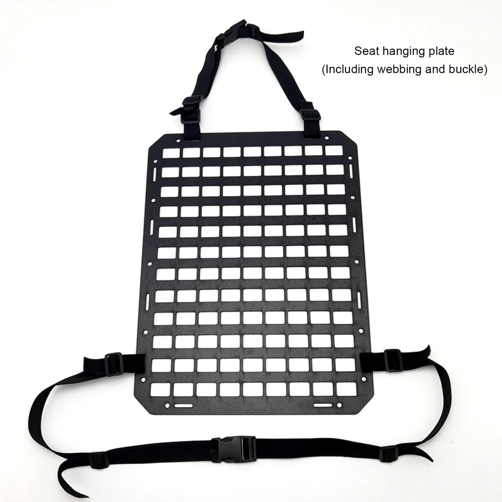 Vehicle Rigid MOLLE Panel For Car Seat Back Organizer ABS Plastic Plate Tactical Gear Holder EDC Pouch Rack Tool Holster Mount