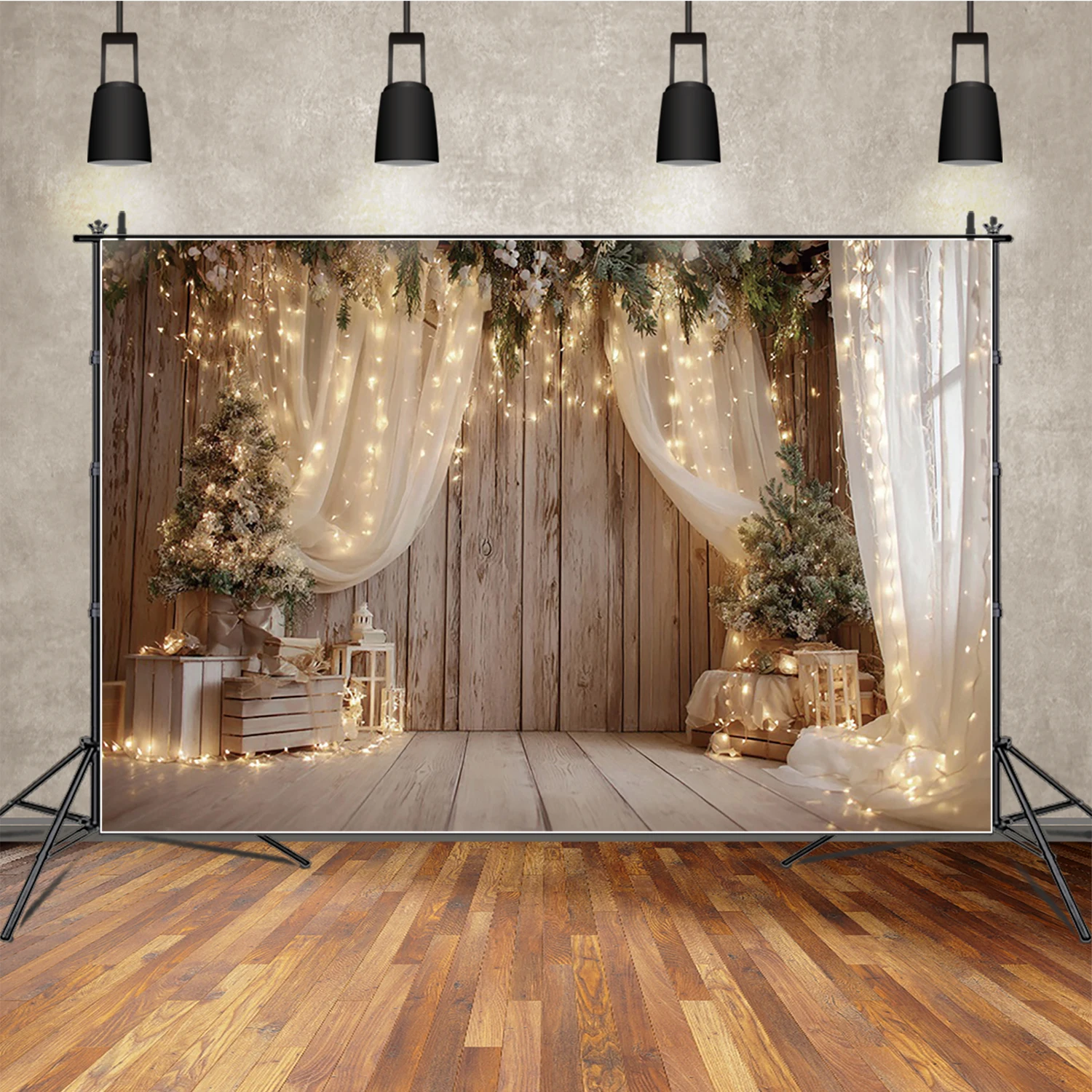 

MOON.QG Glitter Curtains Photo Background Christmas Brown Hoom Backdrop Decoration Party Wallpaper Newborns Photography Props