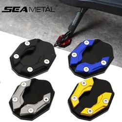 SEAMETAL Motorcycle Side Stand Cover Aluminum Alloy Motorcycle Stands Pad Universal Bicycle Foot Extension Kickstand Accessories