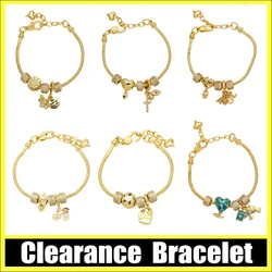 Clearance / Gold Plated Snake Chain MAMA Bracelets for Women CZ Crystal Statement Bracelets Dainty Jewelry Gifts brte59