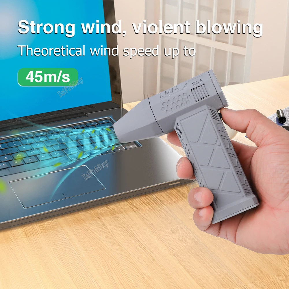 Mini ventilador Turbo Jet, ventilador violento, potente soplador de aire, 130.000 RPM, secador de pelo, 45 m/s, ventilador de conducto de alta