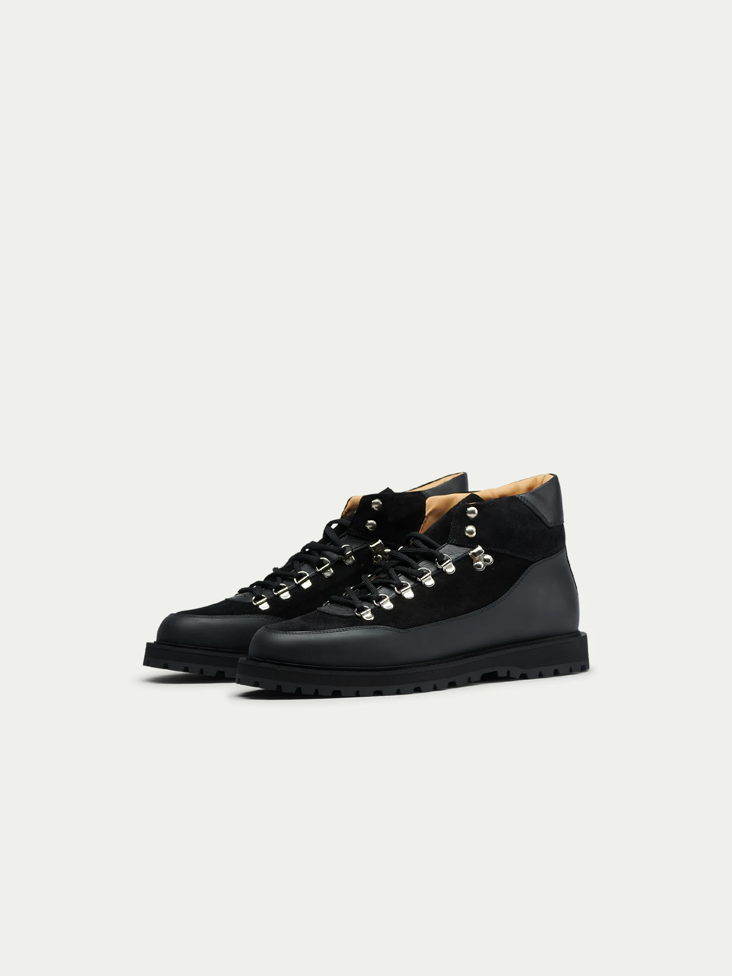 

Retro Lace-Up High-Top Round-Toe Outdoor Boots Men's Autumn Winter Warm Thi Bot Casual Leather Boots