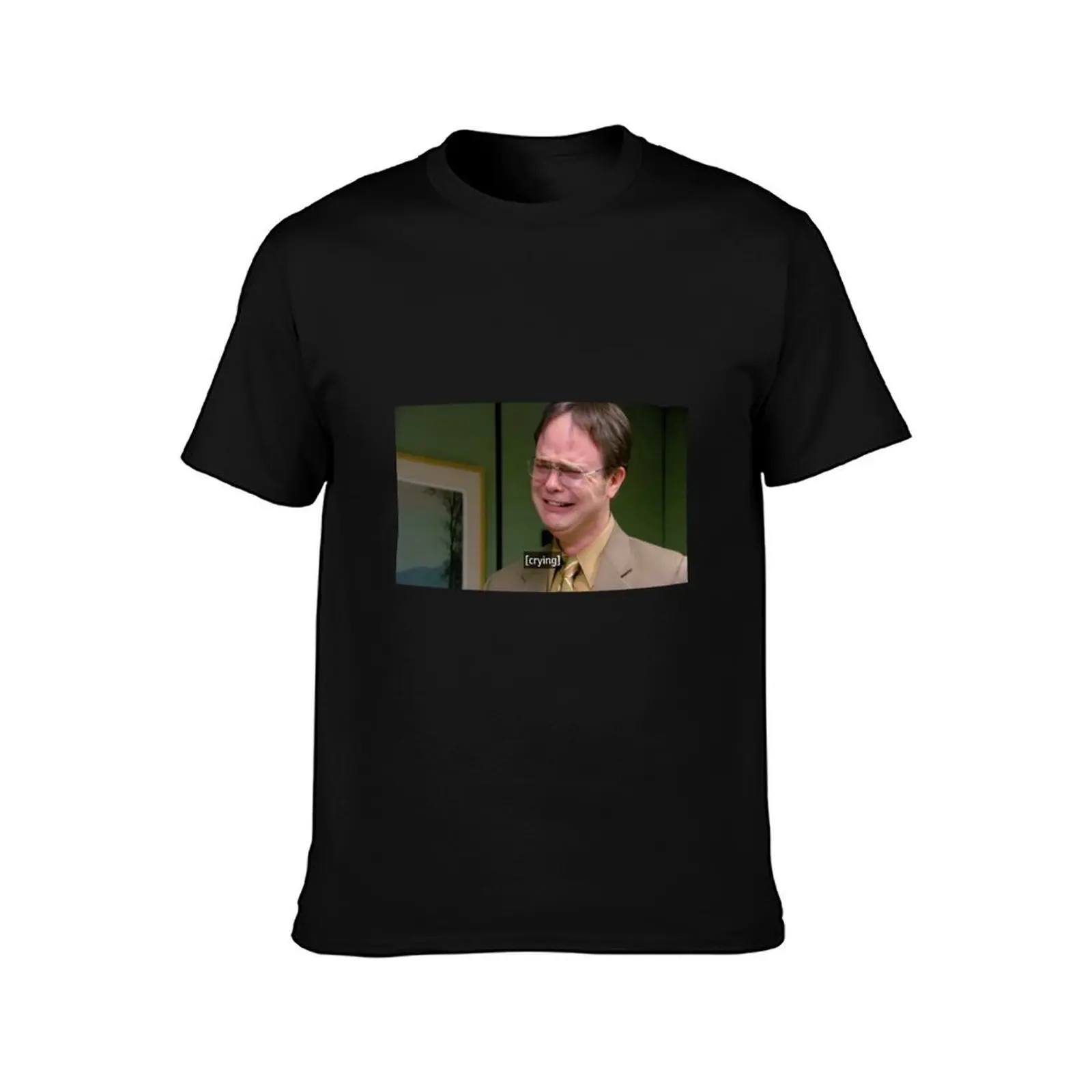 Dwight crying T-Shirt man t shirt cotton high quality T-Shirt
