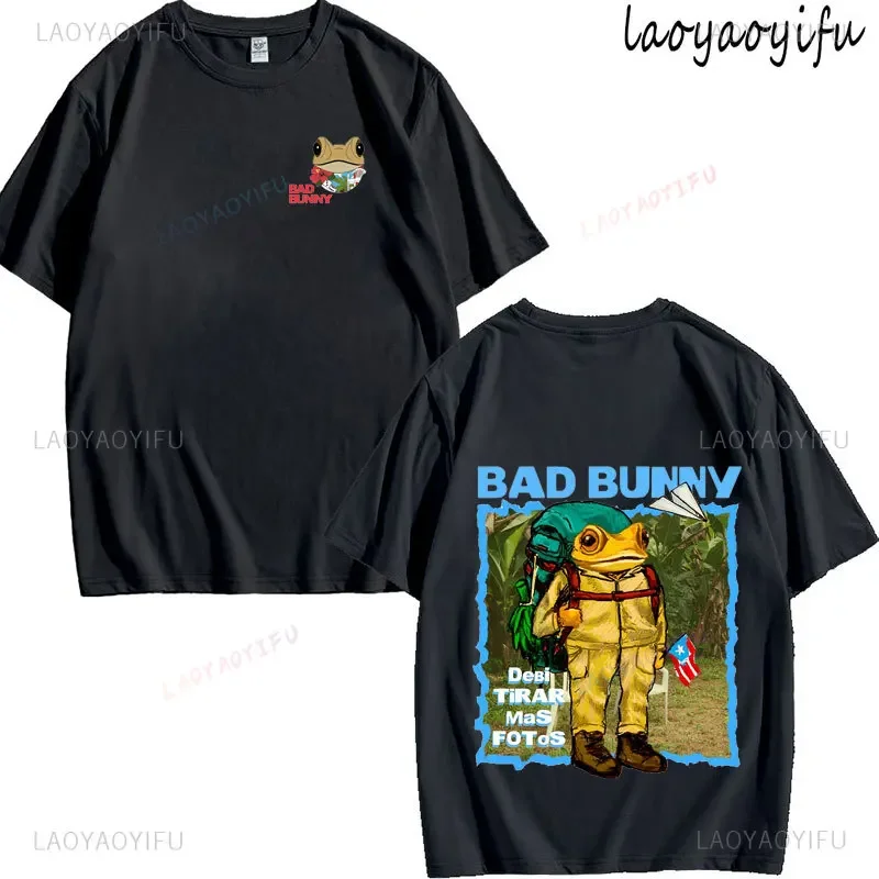 باد الأرنب موضوع الرجال النساء 100% القطن تي شيرت مطبوع فضفاض س الرقبة الشارع موضة بلايز عادية تنفس قصيرة الأكمام المحملة #1