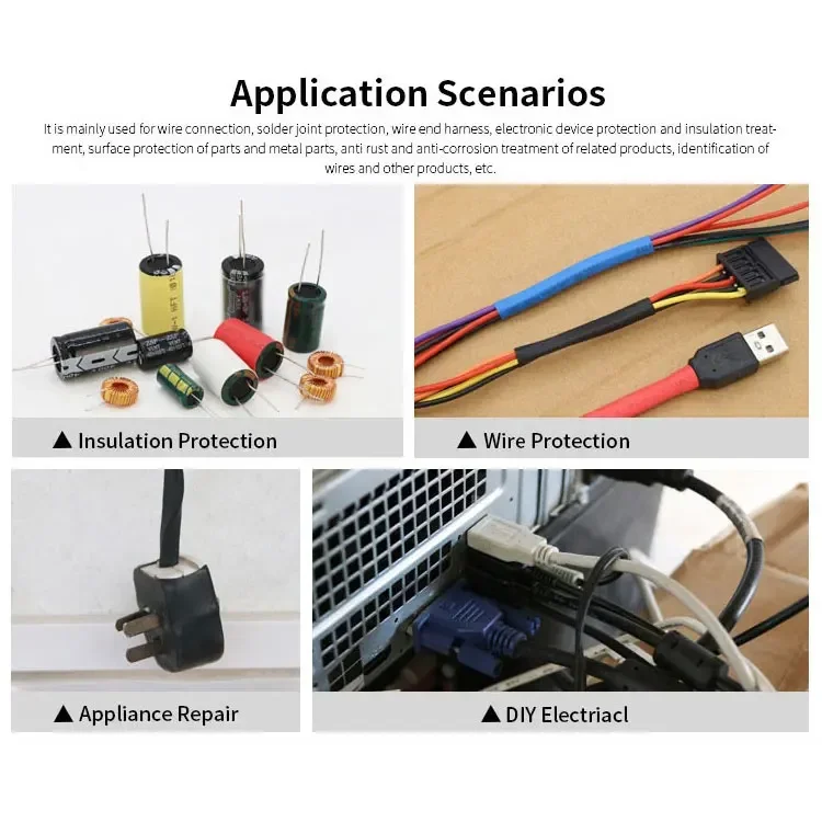 2:1 Heat Shrink Tubing Dia 1 2 3 4 5 6 7 8 9 10 12 14 16 20 25 30 40 50 mm Thermoresistant Sleeve Cable Repair Polyolefin Tube