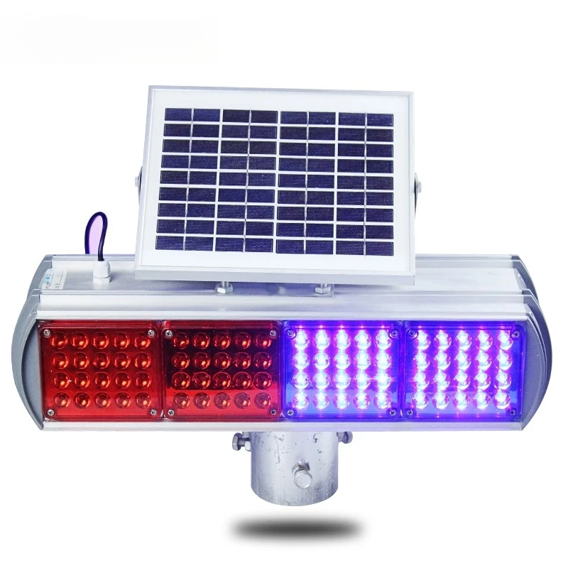 

Solar Red and Blue Warning Light Guard Box Nighttime Obstacle Light Highway LED Construction