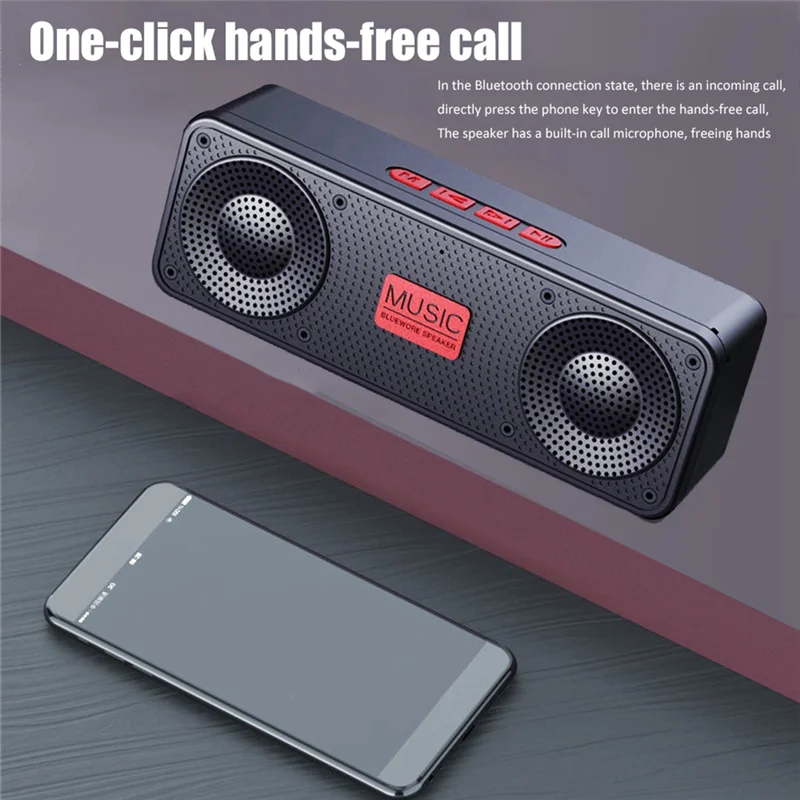 Portable FM Radio Wireless Bluetooth 5.0 TWS Speaker Mini MP3 Music Player Support TF Card U Disk USB Charging Radio-B HGC