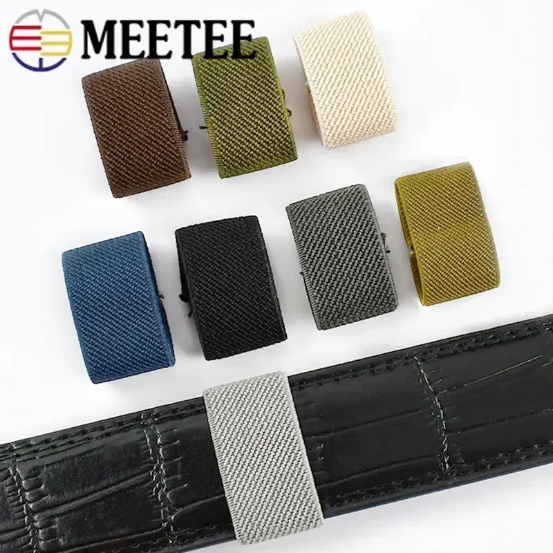 5/10/20/30Pcs Nylon Elastic Loop Belt Ring Clip Buckle for Jeans Waistband Tail Clamp Webbing Rubber Rings Sewing Accessory