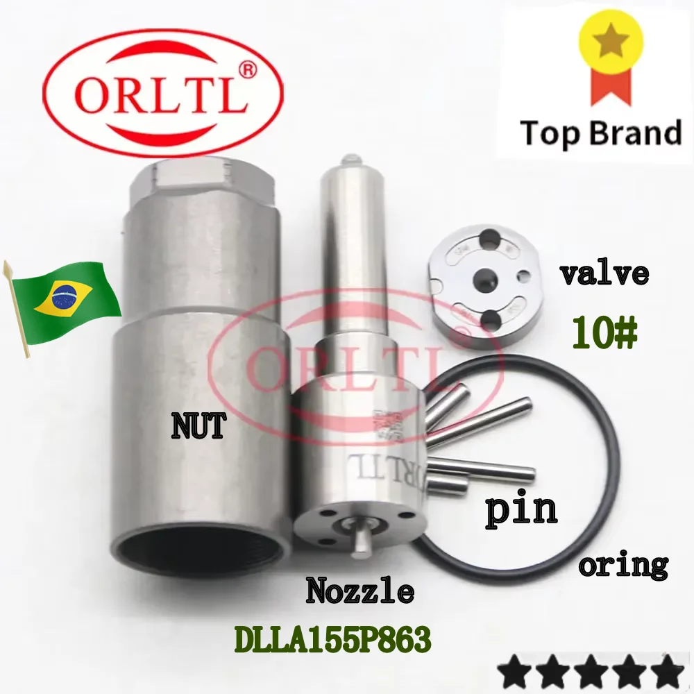 

23670-0L050 injector repair kits DLLA155P863 (093400-8630)+VALVE 10 # for Denso Toyota Hilux 2kd 1kd 23670-09330 23670-39186