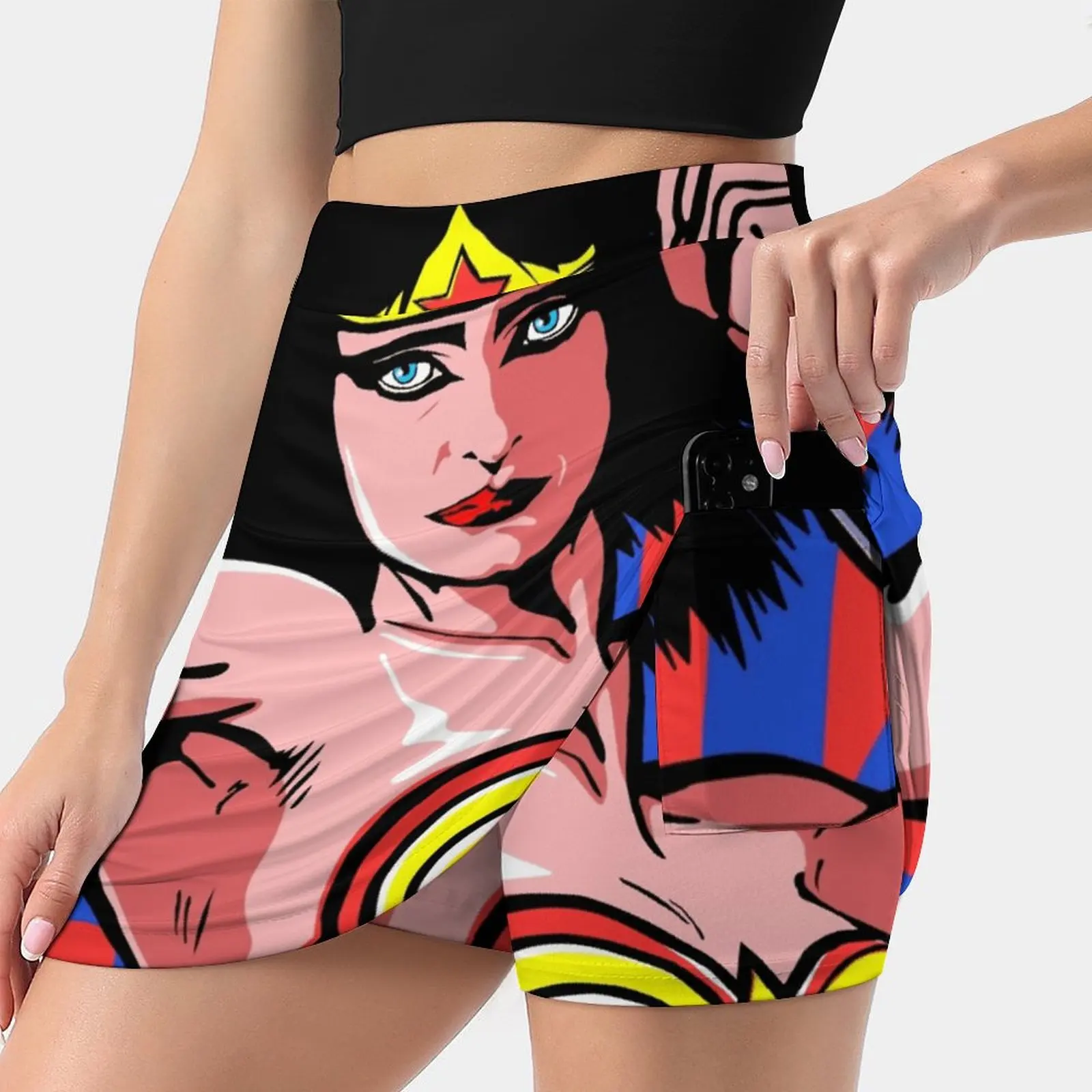 Post-Punk Super Freunde-Wonder Röcke Frau Mode 2022 Hose Rock Mini Röcke Büro Kurzen Rock