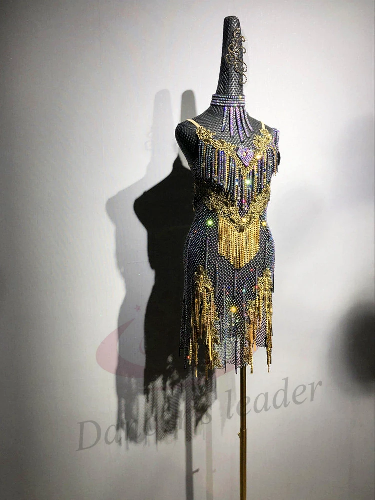 Tancerze latynoamerykańscy, dorosłych, dzieci, ekskluzywna, szyta na miarę sukienka z siateczki z diamentami i kwiatami, sukienka do występów tango i samby z kamieniami AB.