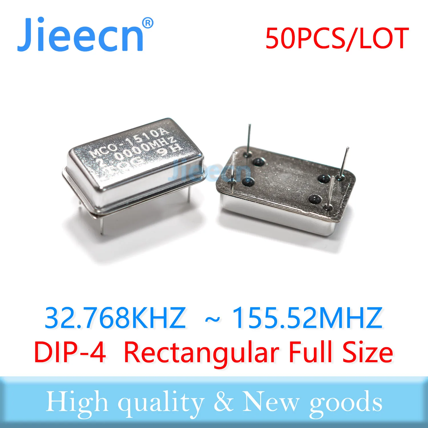 50PCS 32.768KHZ 155.52MHZ 1.8432 2.4576 3.579545 active crystal oscillator clock Rectangular Full Size OSC Resonator DIP MHZ KMZ