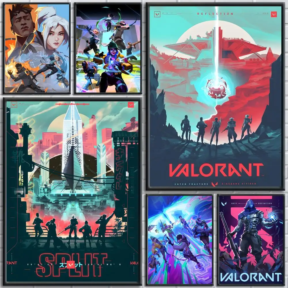 Popular Competitive Games VALORANT-V Poster Painting Prints Wall Art Picture Film Room Home Bar Cafe Decor Home  Mural