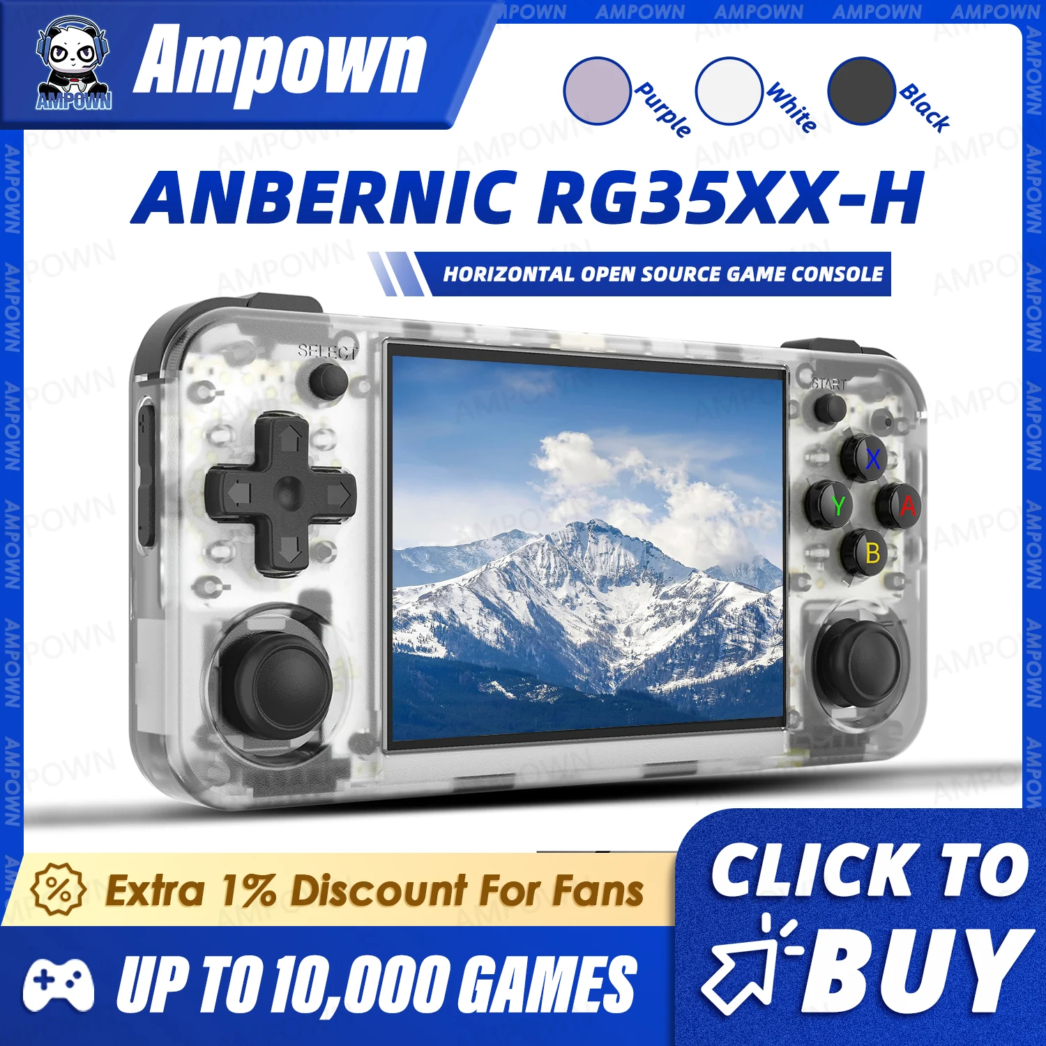 ANBERNIC RG35XX H Handheld Game Console 3.5\'\'IPS Screen HDMI Output Linux System RG35XXH Retro Video Simulator Console Kids Gift