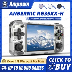 ANBERNIC RG35XX H przenośna konsola do gier 3.5 ''IPS Screen wyjście HDMI System Linux RG35XXH Retro symulator wideo konsola prezent dla dzieci