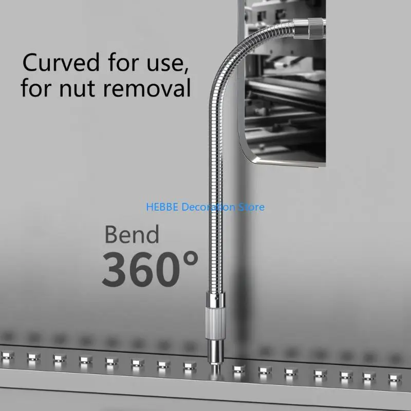 B0KC 150mm 200mm 300mm Flexible Shafts Adapter Suitable for Drills Screwdriver