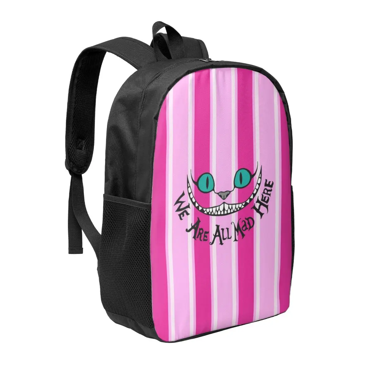 Custom Cheshire Cat Manga Cartoons Backpacks for Women Men College School Student Bookbag Fits 15 Inch Laptop Bags