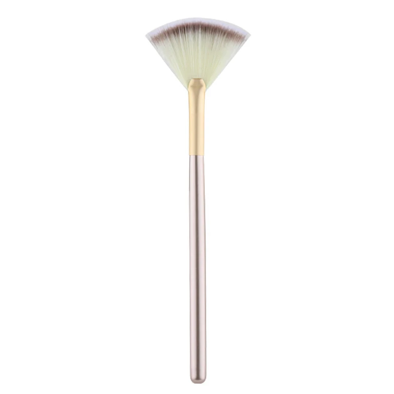 1/2/3PCS Fan Brushes Facial Brushes Soft Makeup Brush Cosmetic Applicator Tools Wooden Handle and Soft Fiber for Glycolic Peel