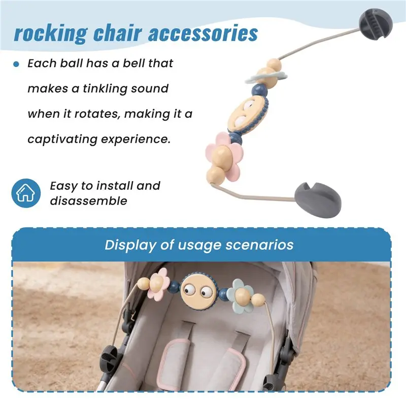 

【NEW USER EXCLUSIVE】Googly Eyes With Music Baby Bouncer Stroller Arch For Babies Car Seat-Baby Bouncer Accessory-Easy Instal