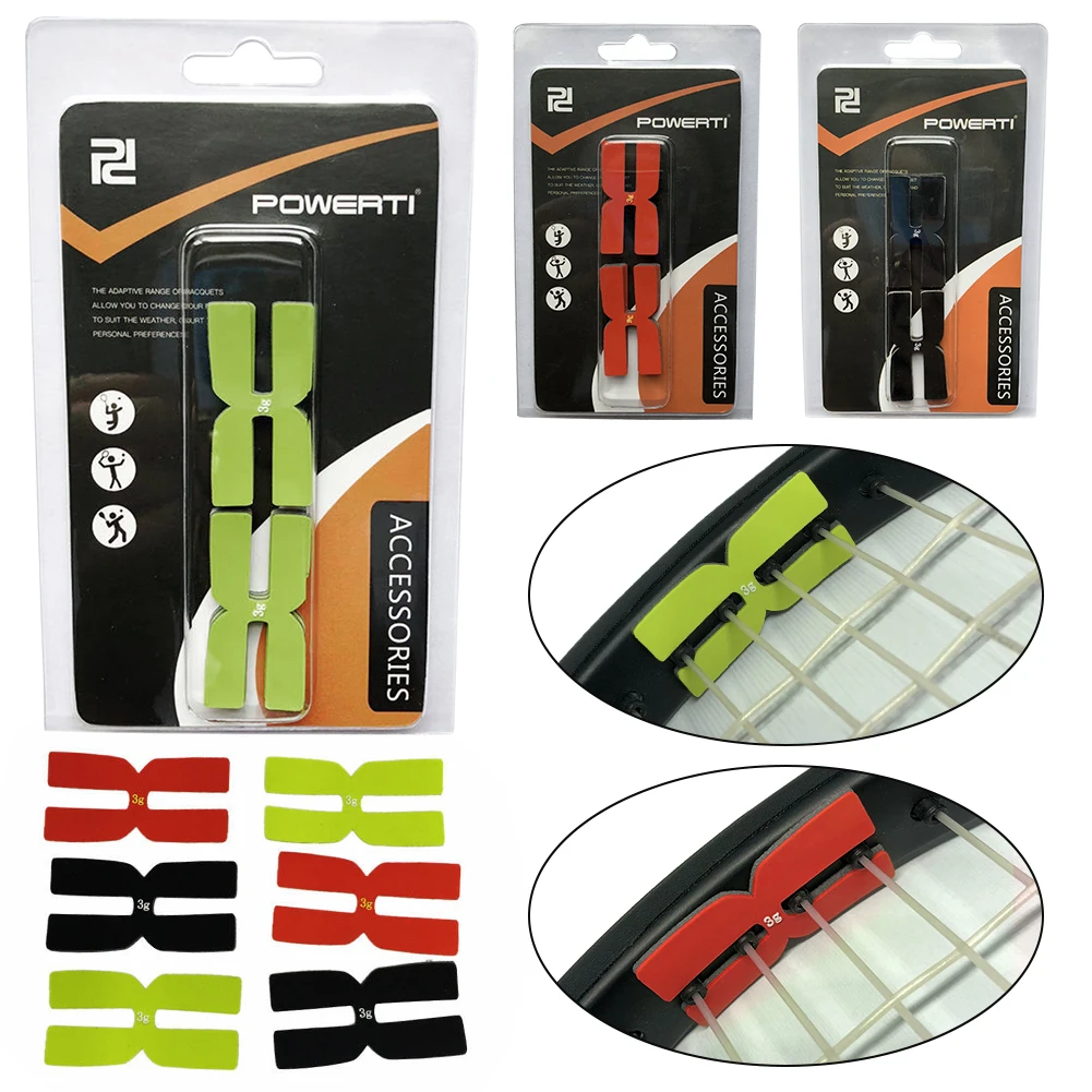 

6Pcs 3g Badminton Racquet Weighted Tapes Silicone Tennis Racquet Weight Balance Tapes H-Shaped for Tennis Badminton Accessories