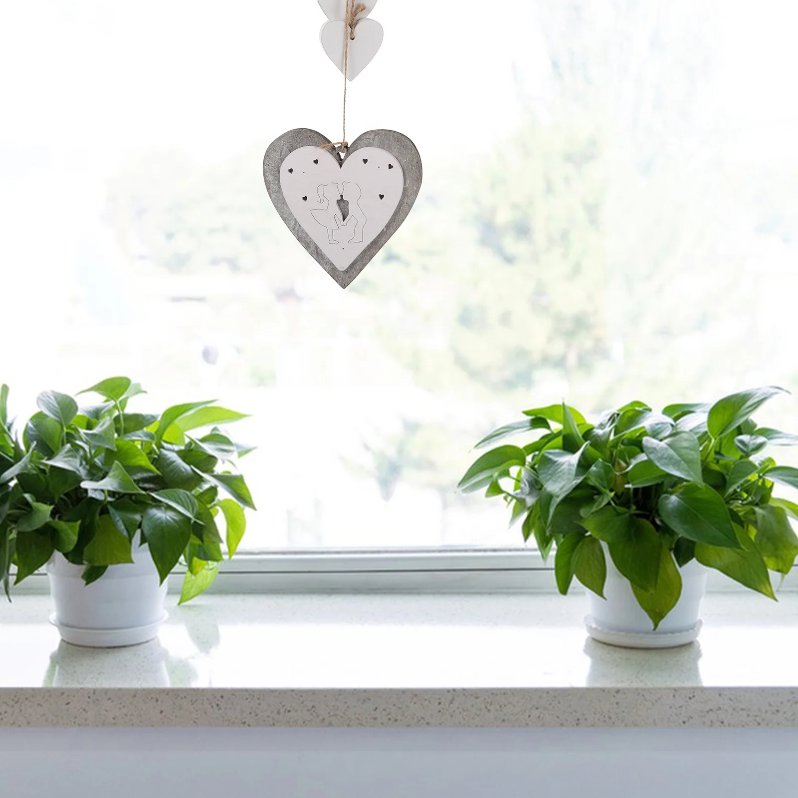 

Heart Shaped Wooden Ornaments Wedding Home Decor Handicrafts Wall Decoration DIY Projects Style A Wall Hang Decoration